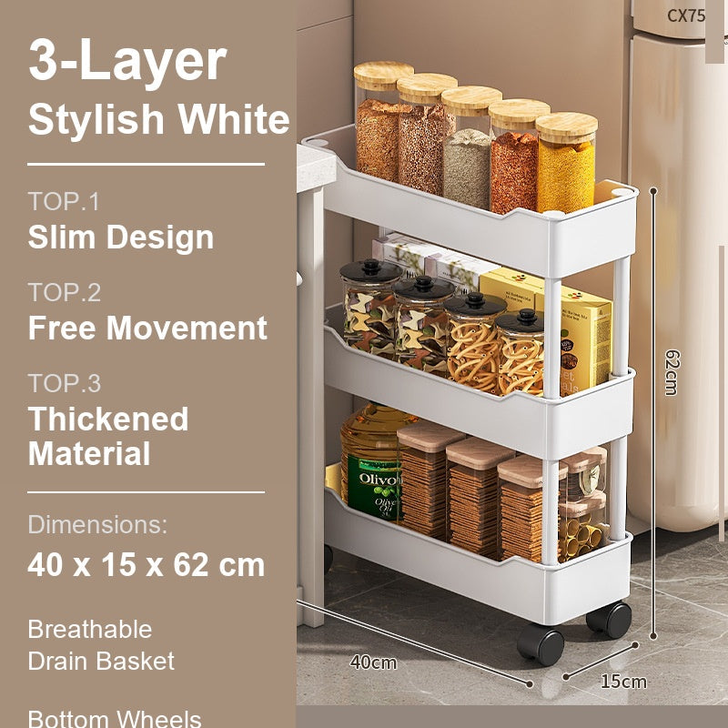 10 Slim Cart Ideas for That Dead Kitchen Gap (Wheels!)