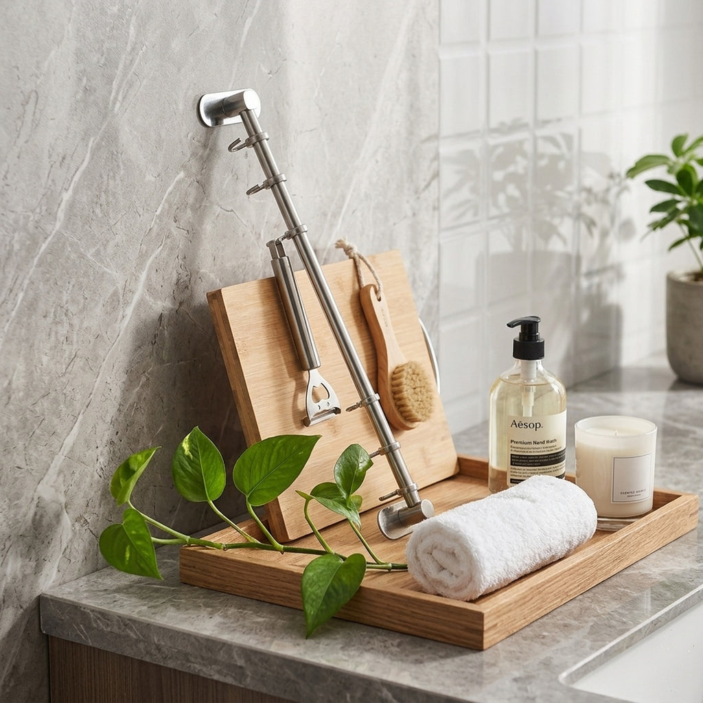 Wall Mounted Towel Hooks Stainless Steel Bathroom Rack No-Drill - view 9