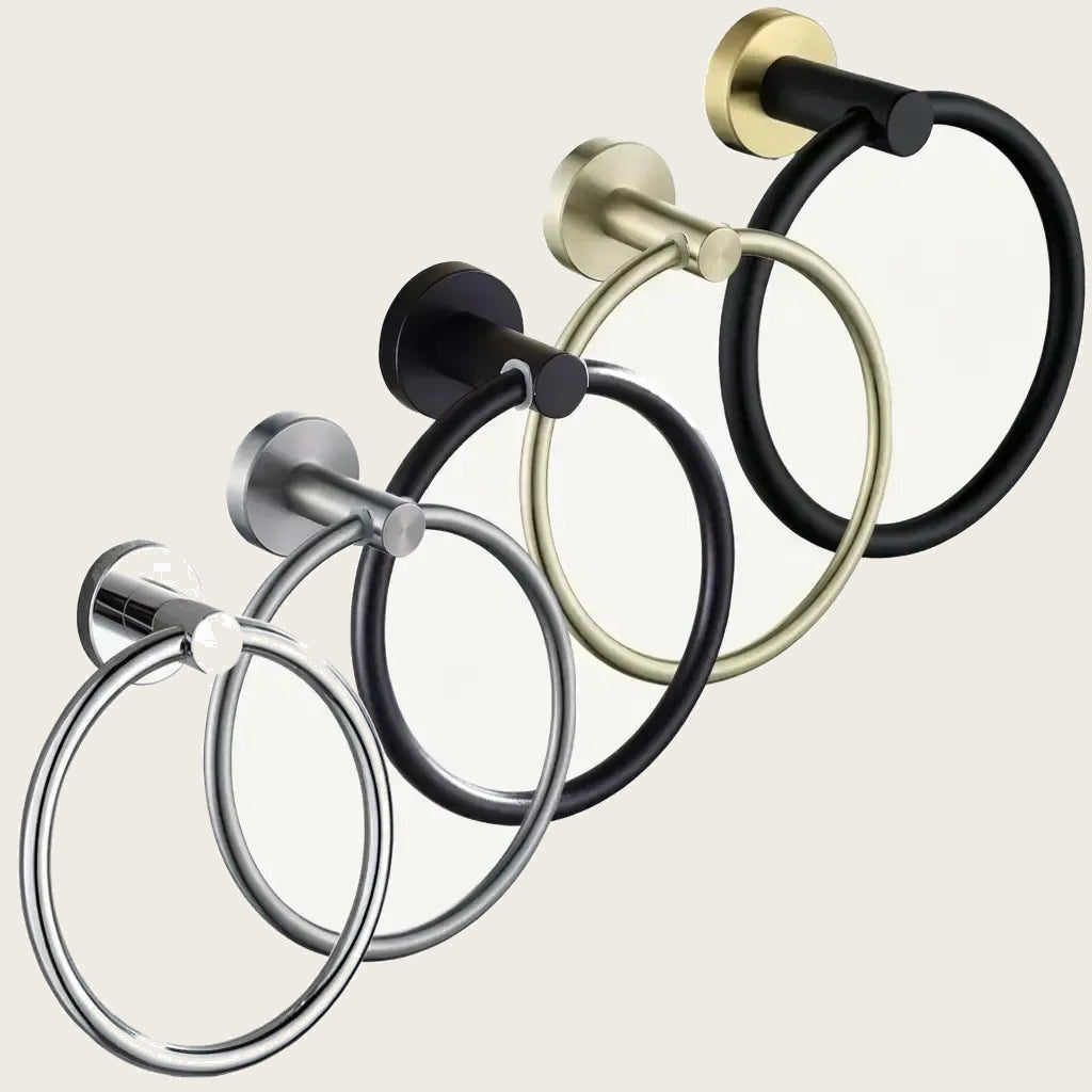 SUS304 Towel Ring Wall-Mounted Rustproof, 5 Finishes