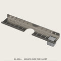 No-drill faucet shelf organizer mounted over a sink, 19.7 to 31.5 in wide