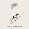 2-Piece Bathroom Towel Set, 304 Stainless Bar & Ring