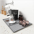 OkaNest Silicone Coffee Maker Mat · 2-in-1 mat and drying pad on a kitchen counter