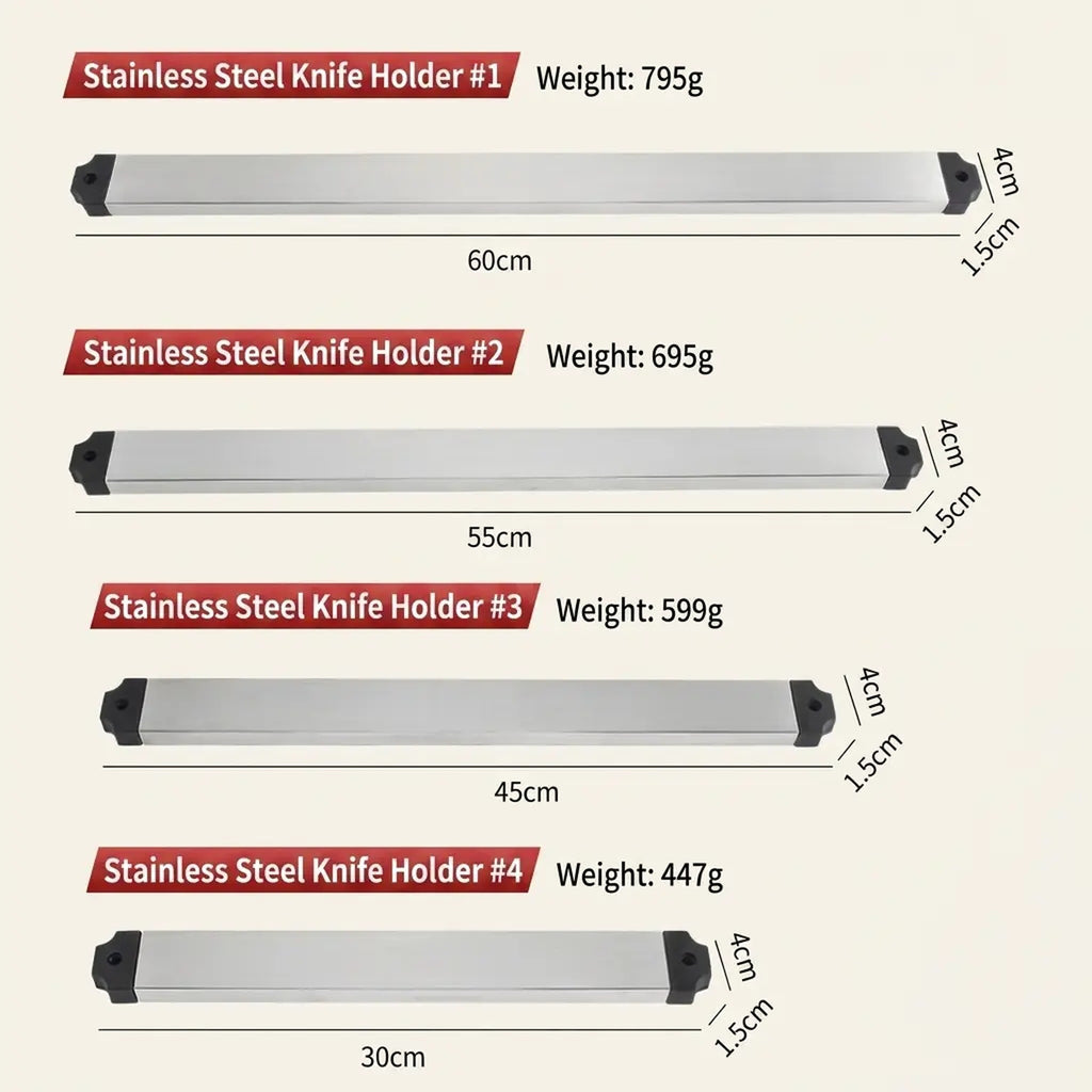 Magnetic Knife Strip Wall-Mount 304 Stainless Steel