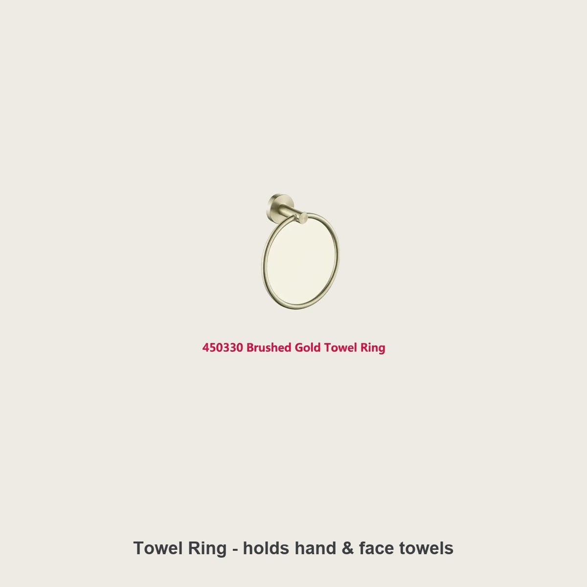 2-Piece Bathroom Towel Set, 304 Stainless Bar & Ring