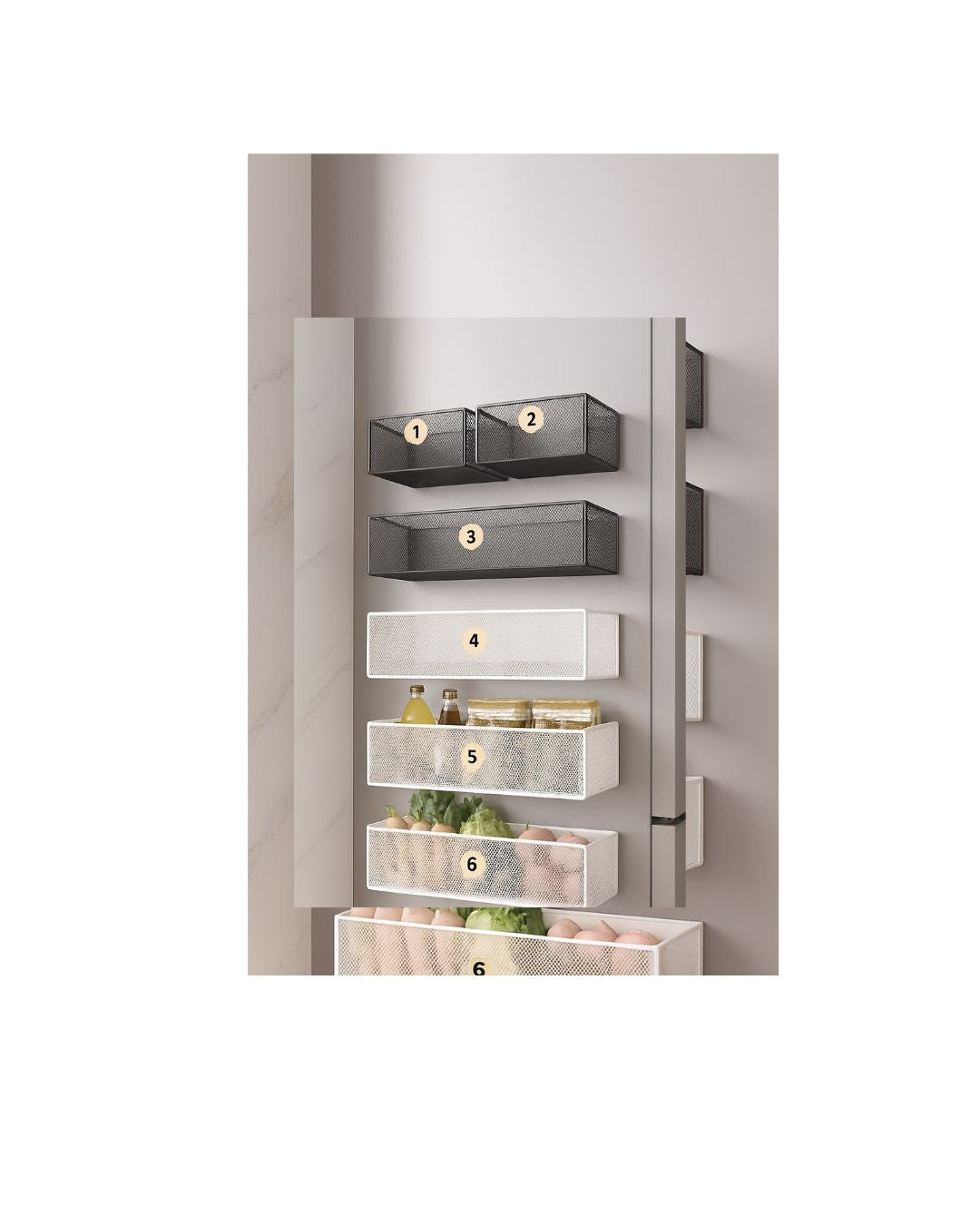 Magnetic Fridge Organizer Basket - Small