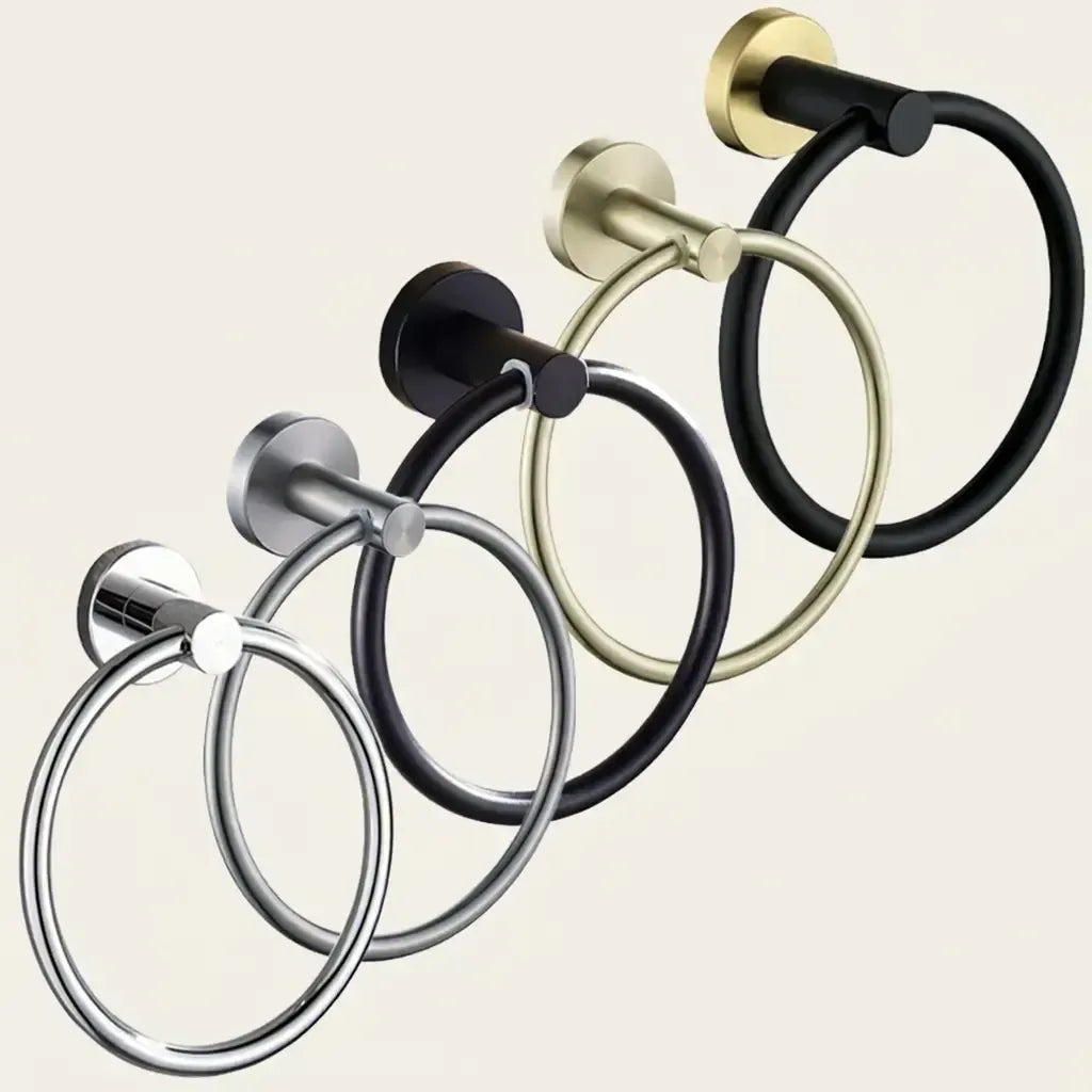 SUS304 Towel Ring Wall-Mounted Rustproof, 5 Finishes
