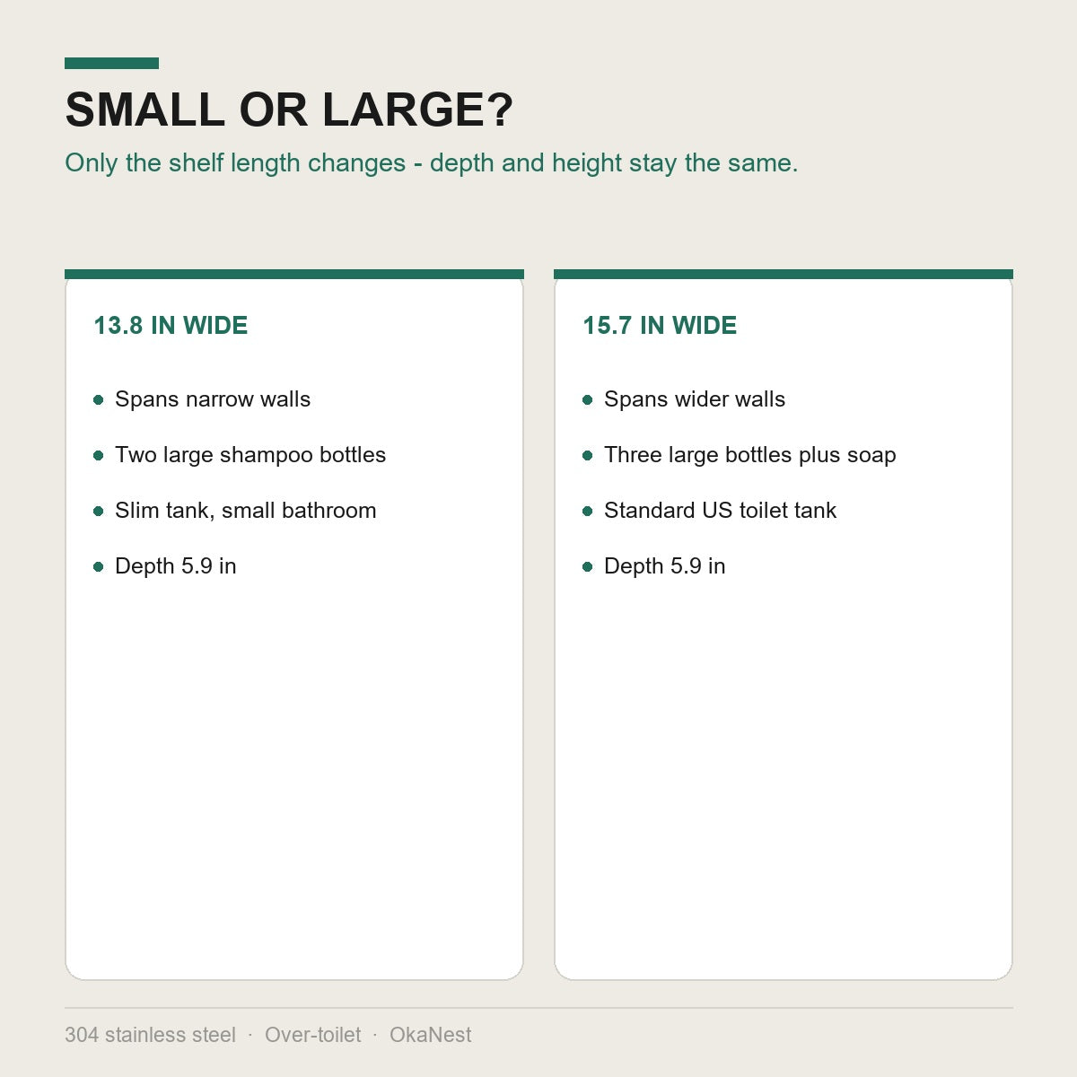 Compact 13.8 in and Wide 15.7 in versions compared