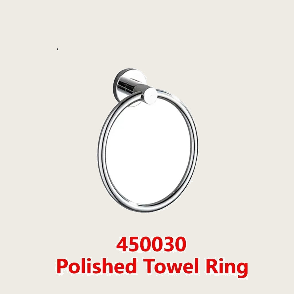 SUS304 Towel Ring Wall-Mounted Rustproof, 5 Finishes