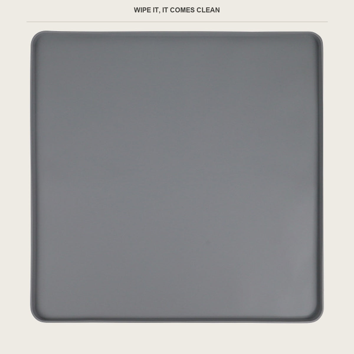 Close up of the smooth wipe clean surface of the washer top mat