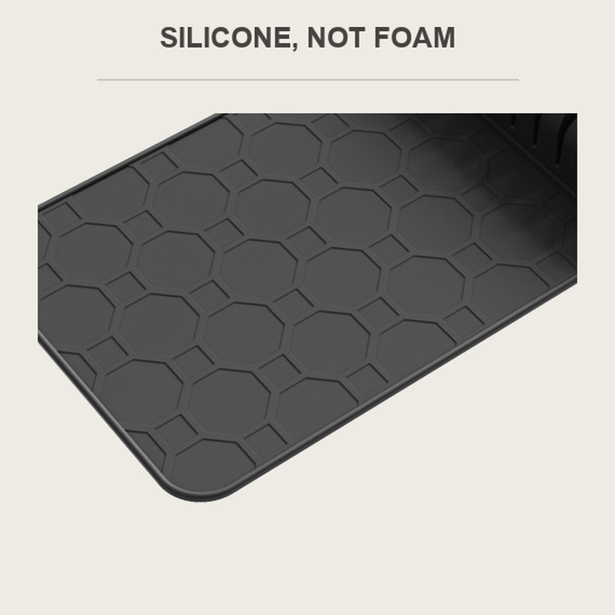 Hexagon pattern close up on the silicone knife mat