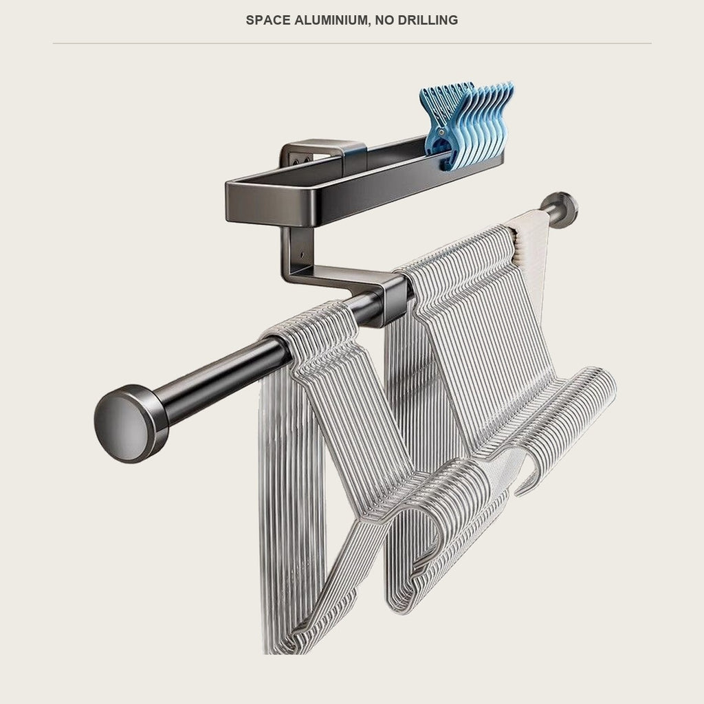 Space aluminium body of the hanger holder with a powder coated finish