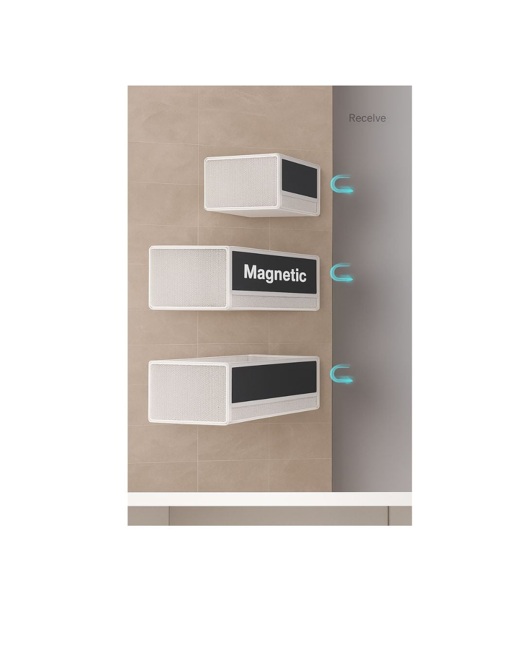 Magnetic Fridge Organizer Basket - Small