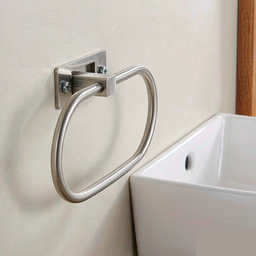 SUS304 Towel Ring Wall-Mounted Rustproof, 5 Finishes