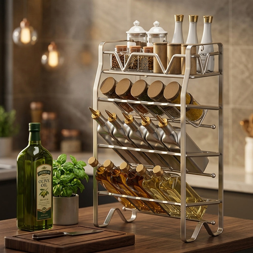 2-Tier Stainless Steel Spice Rack Countertop Kitchen Organizer - view 9