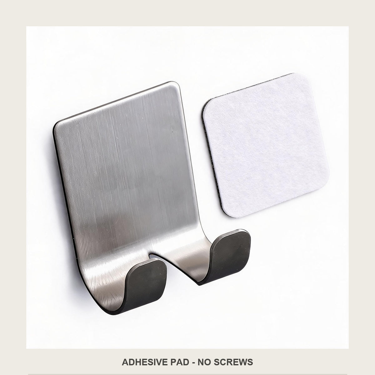 Razor holder with the adhesive pad on the back