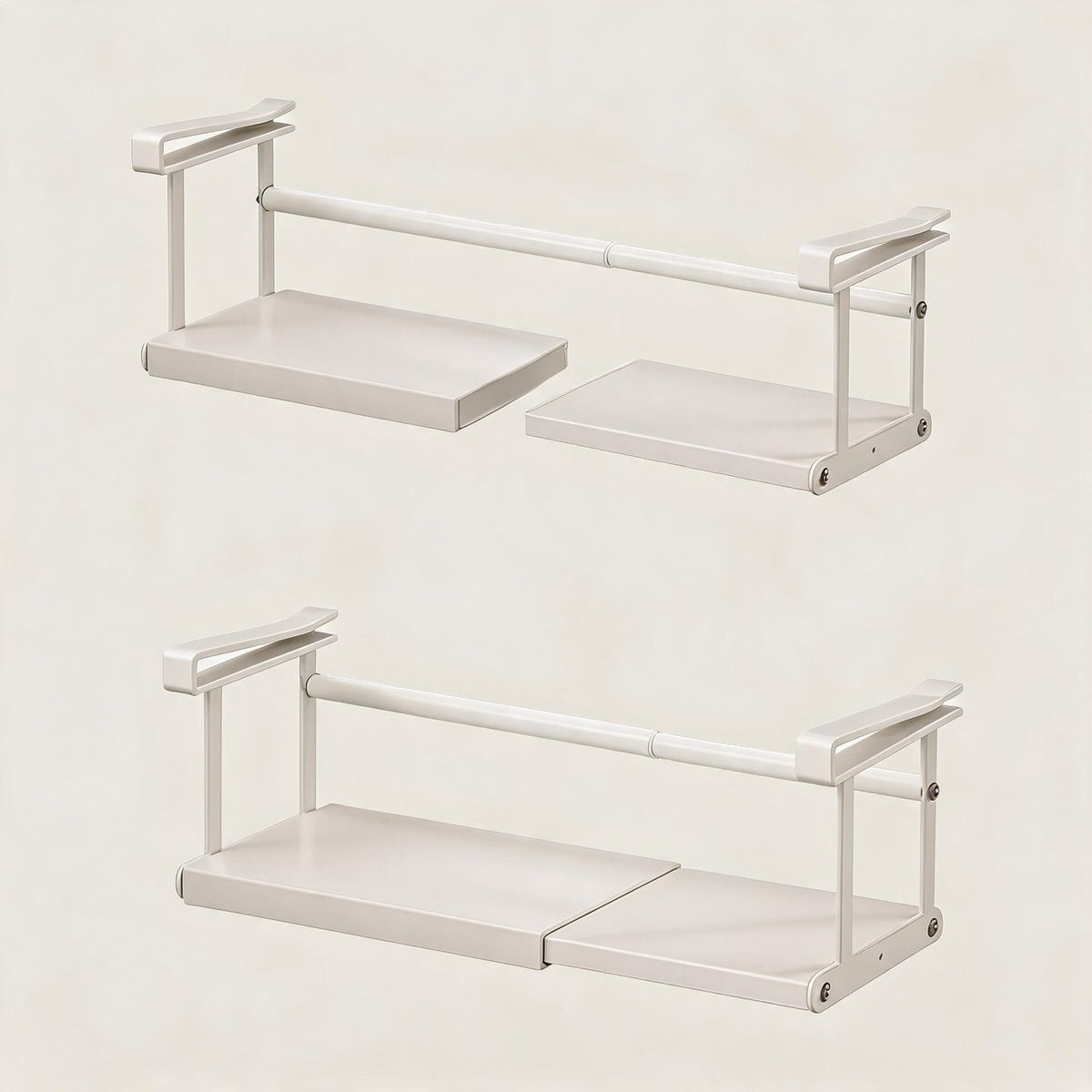 Expandable Under-Cabinet Rack No-Drill Double-Layer