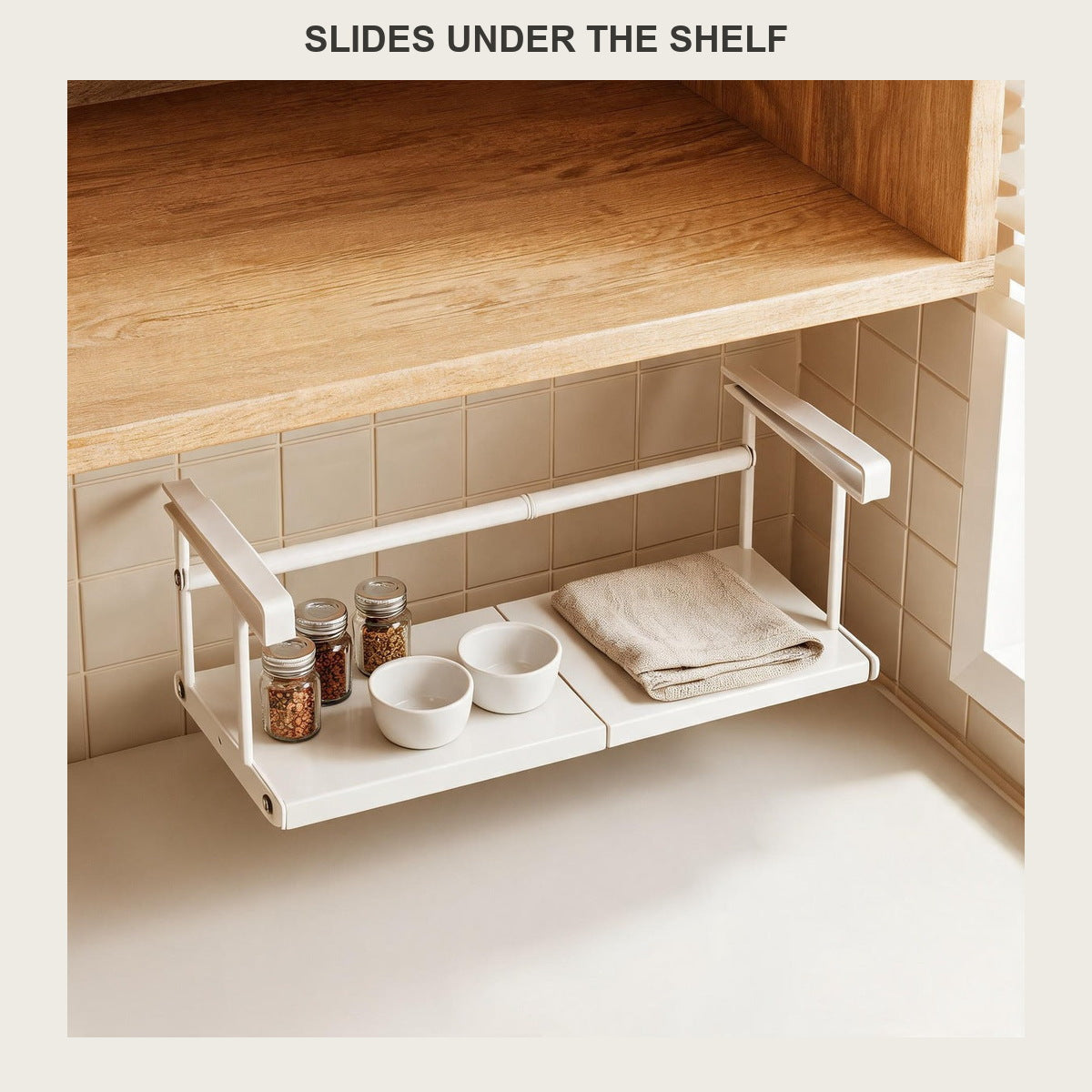 Expandable Under-Shelf Basket - Slide-On Cabinet Storage