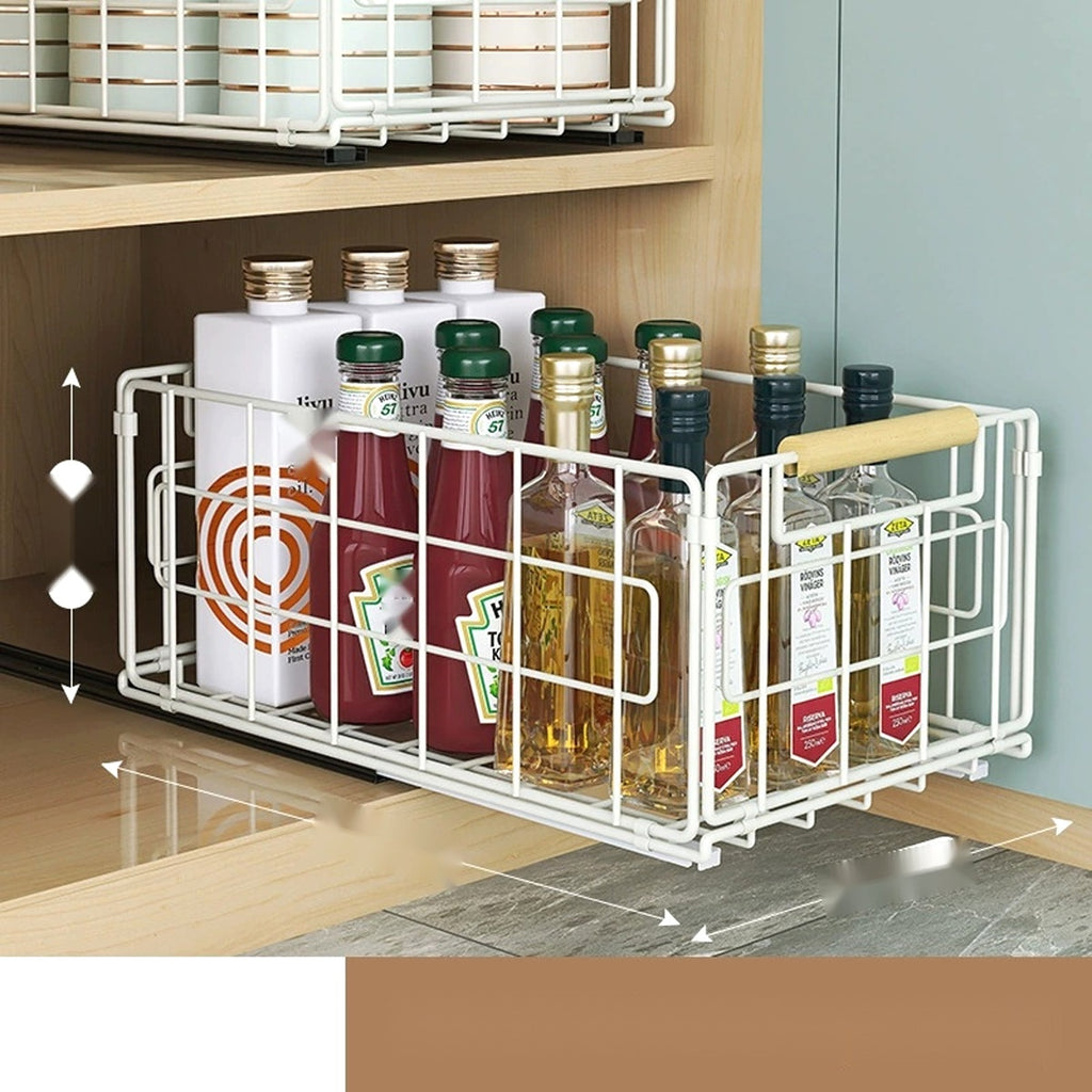 Cabinet Pull-Out Drawer Basket Steel Wire Organizer - view 6