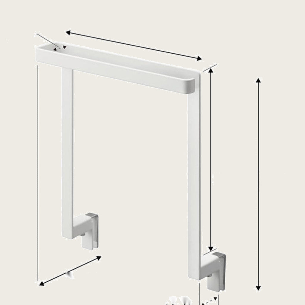 Under-Sink Cabinet Door Towel Rack, No-Drill Steel Hanger - view 6