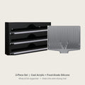 2-piece countertop set - wrap and foil organizer with a silicone dish drying mat