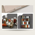 4-Tier Expandable Spice Drawer Organizer - Adjustable Spice Rack Tray for Kitchen Cabinet & Drawer (2-Pack)