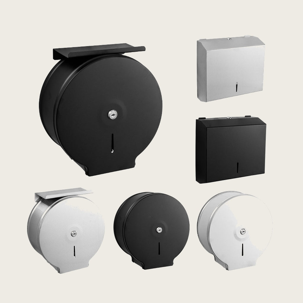 Soap dispenser range in stainless steel, black and white finishes