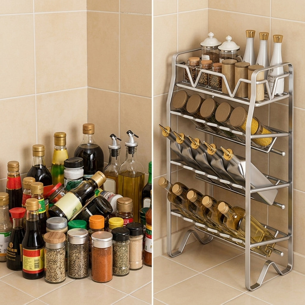 2-Tier Stainless Steel Spice Rack Countertop Kitchen Organizer - view 7