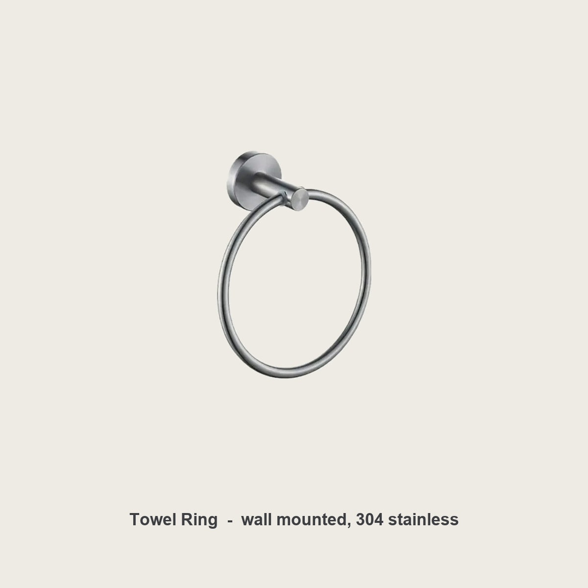 Wall-mounted 304 stainless steel towel ring