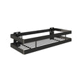 Black steel shower caddy no-drill wall mounted