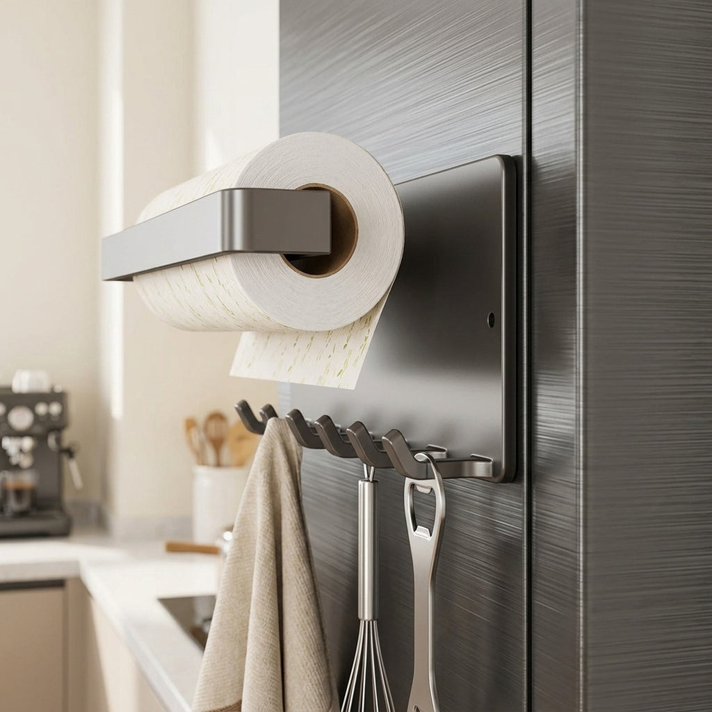 Magnetic Paper Towel Holder for Fridge, No-Drill - view 3