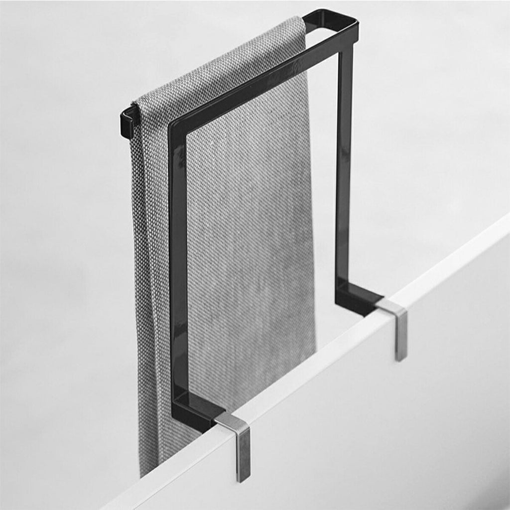 Under-Sink Cabinet Door Towel Rack, No-Drill Steel Hanger - view 1