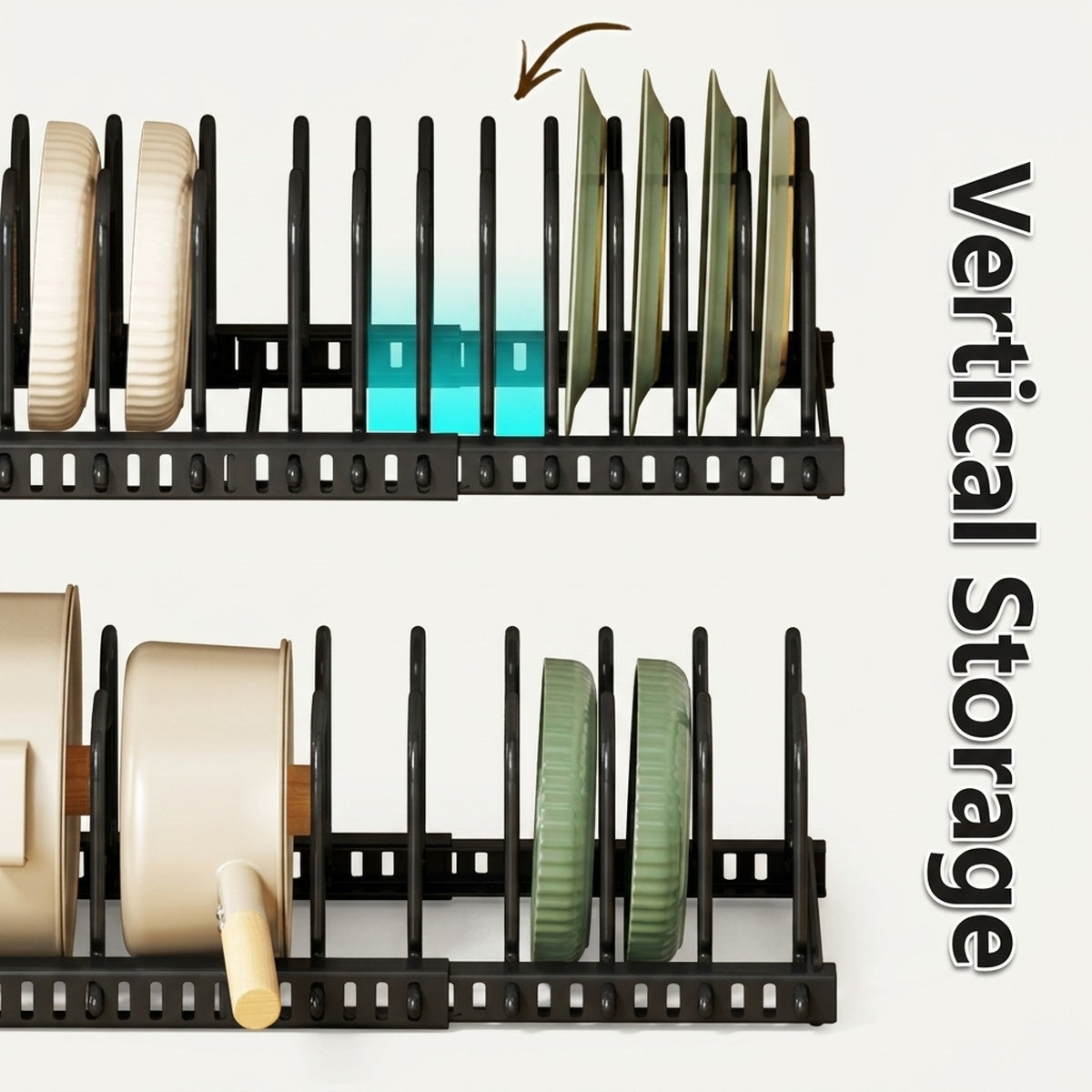 In-Cabinet Dish Rack · 角度图(去中文)
