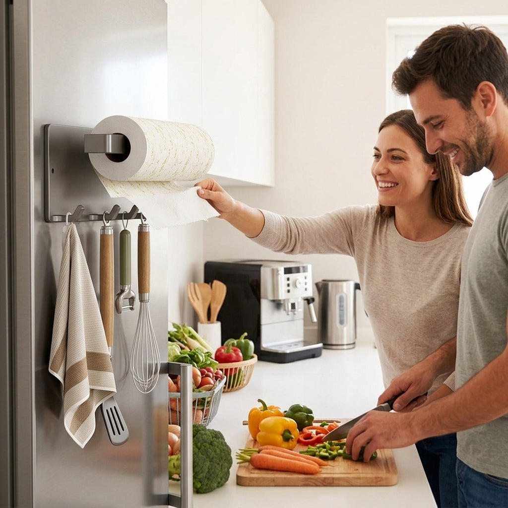 Magnetic Paper Towel Holder for Fridge, No-Drill - view 2