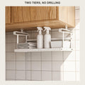 Expandable Under-Cabinet Rack No-Drill Double-Layer