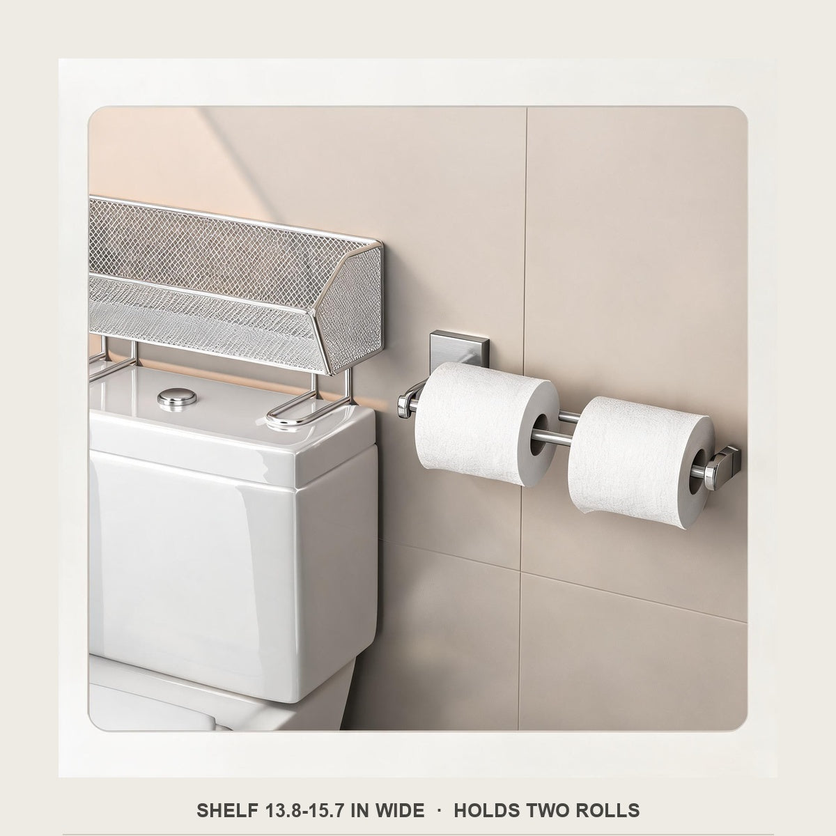 Over-the-Toilet shelf width 13.8 to 15.7 in