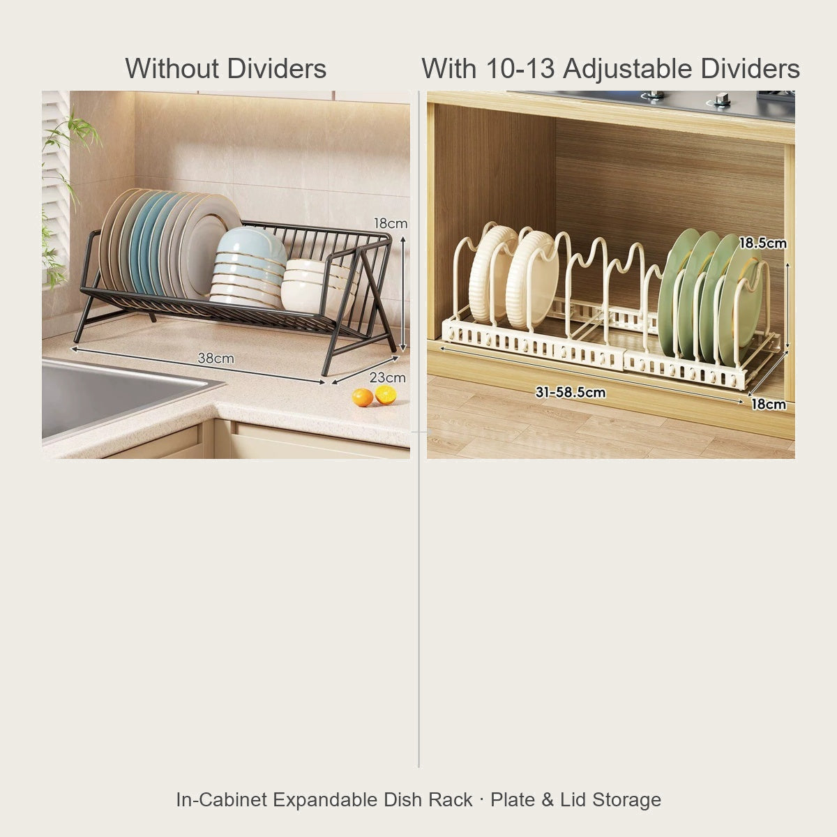 In-Cabinet Dish Rack · 对比图