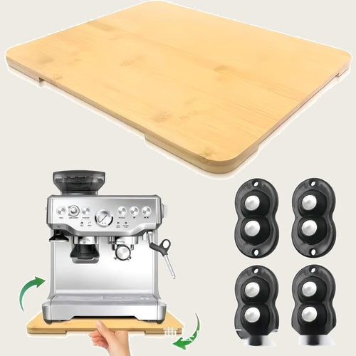 Bamboo Mixer Slider Tray with Wheels for Heavy KitchenAid Stand Mixer - view 1