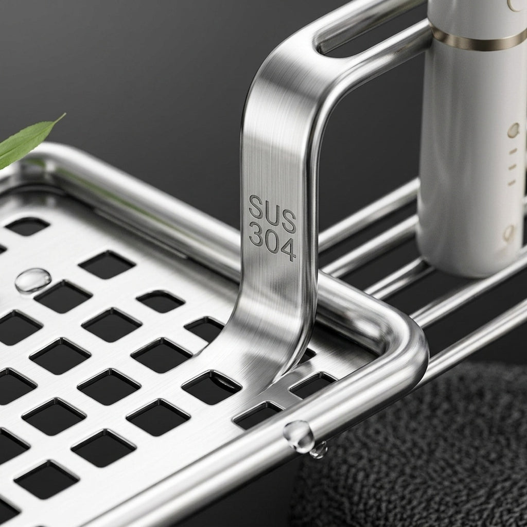 No-Drill Toothbrush Holder 304 Stainless Steel Bathroom Wall Mount - view 2