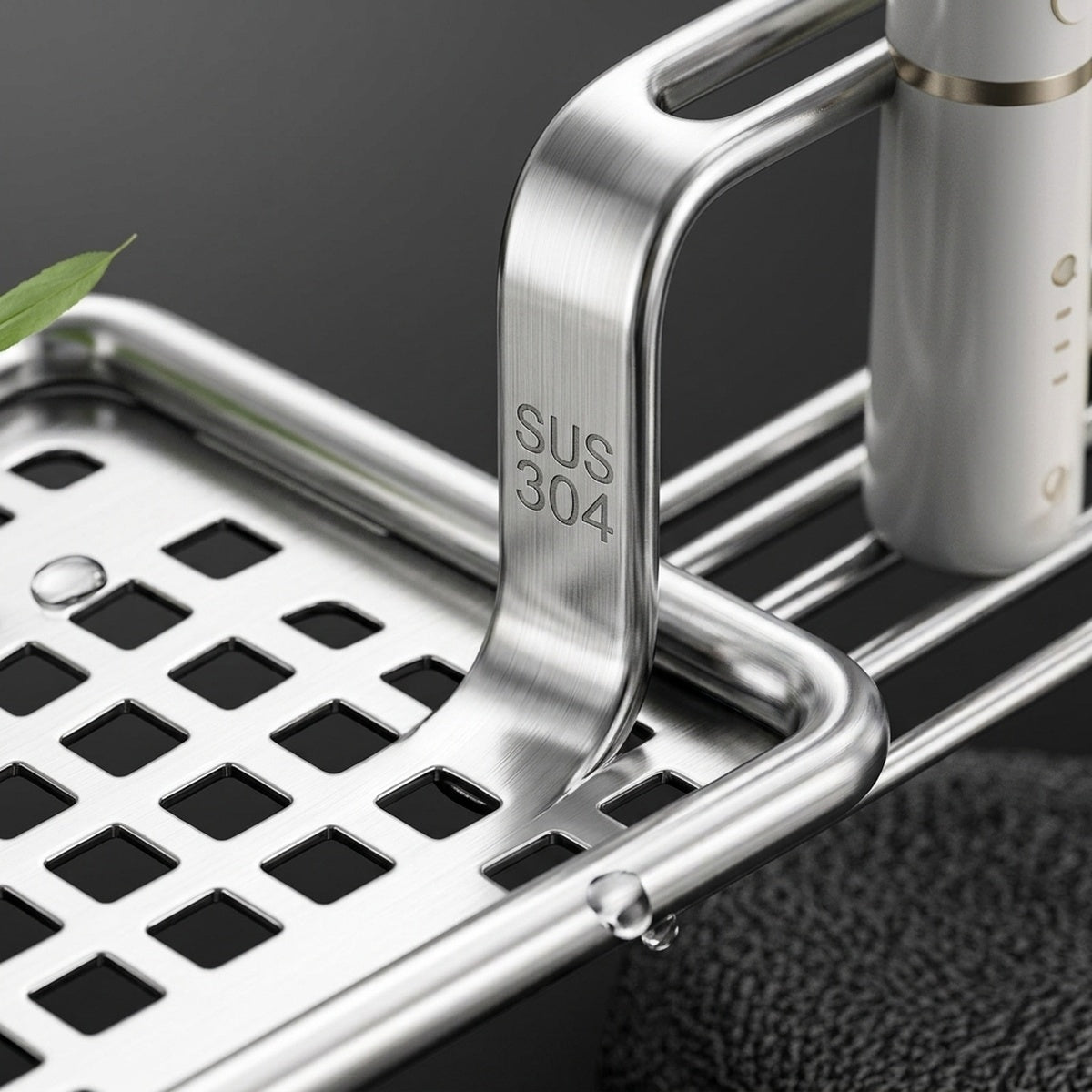 No-Drill Toothbrush Holder 304 Stainless Steel Bathroom Wall Mount - view 2
