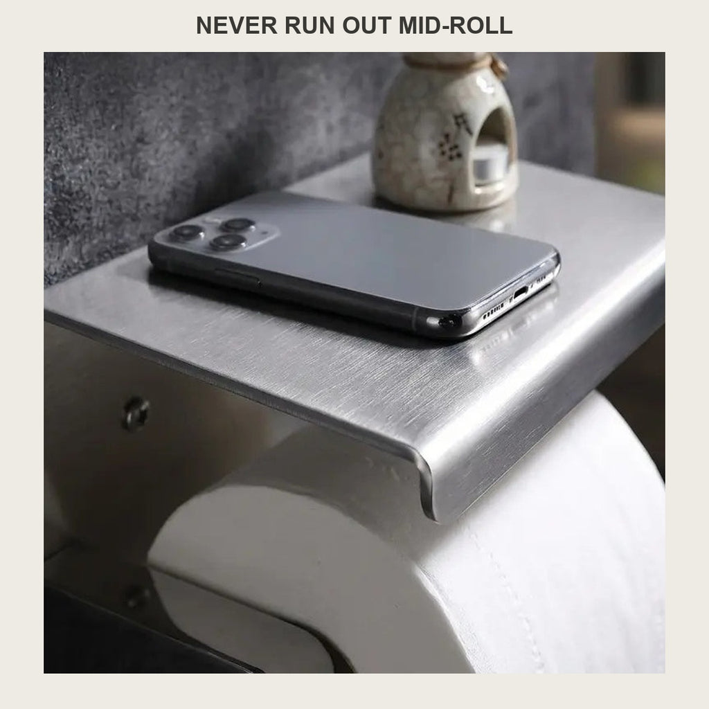 SUS304 Double Roll Toilet Paper Holder Wall-Mounted