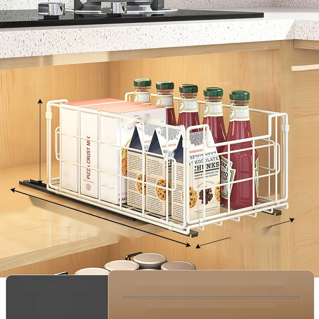 Cabinet Pull-Out Drawer Basket Steel Wire Organizer - view 8