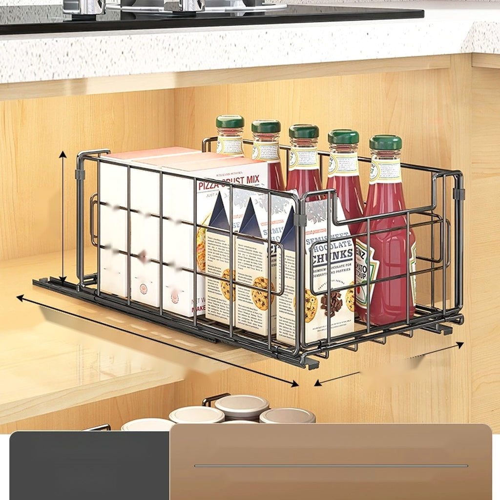 Cabinet Pull-Out Drawer Basket Steel Wire Organizer - view 7