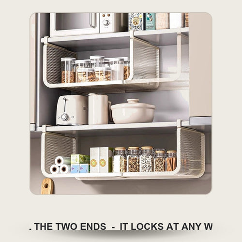 2-piece corner and cabinet rack set - SUS304 corner caddy with an expandable hanging rack unified main