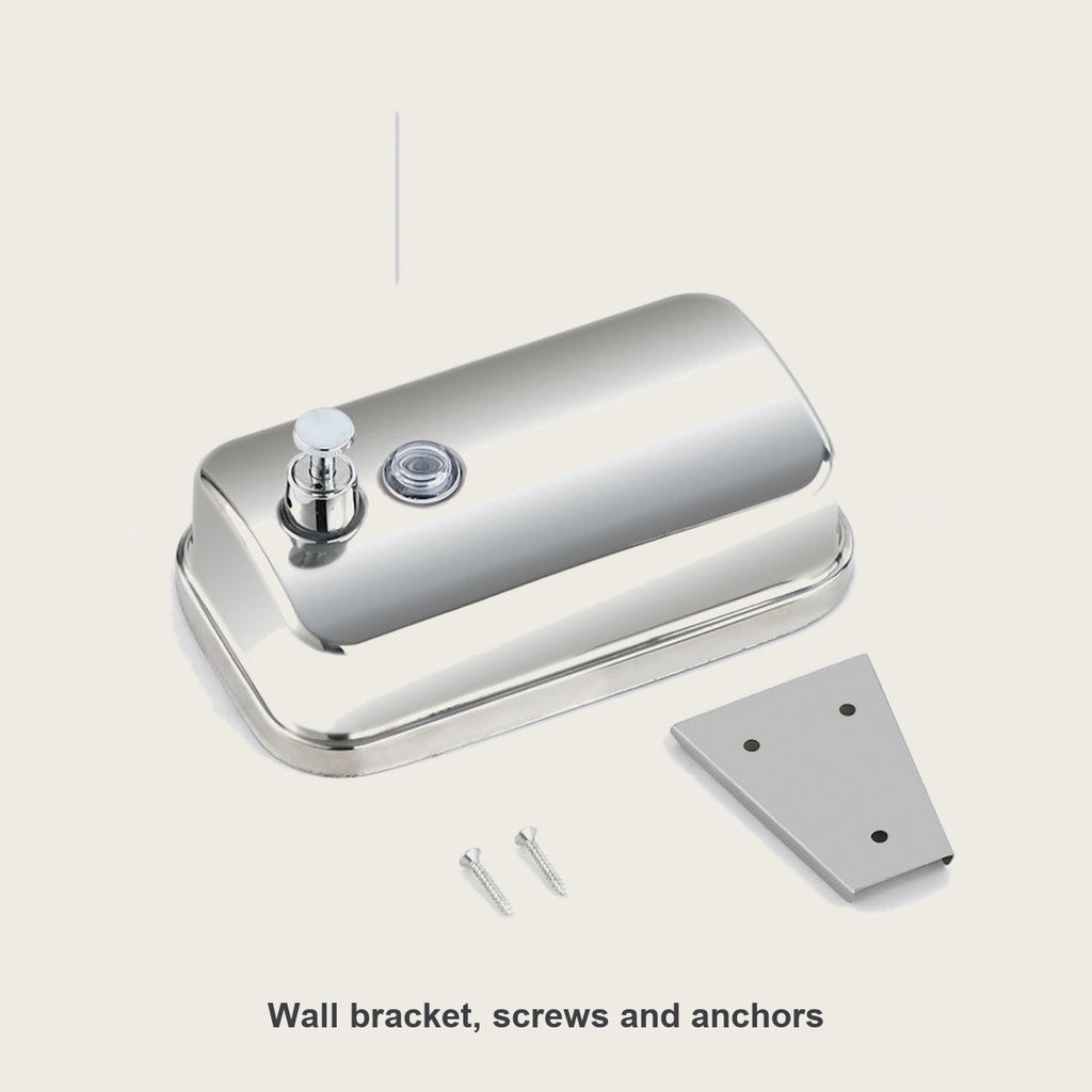Wall bracket, screws and anchors supplied with the bathroom set