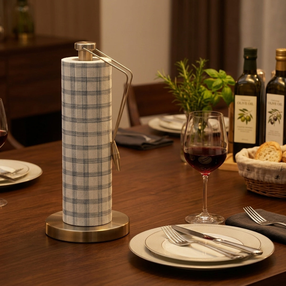 Countertop Paper Towel Holder Stainless Steel Kitchen Stand - view 8