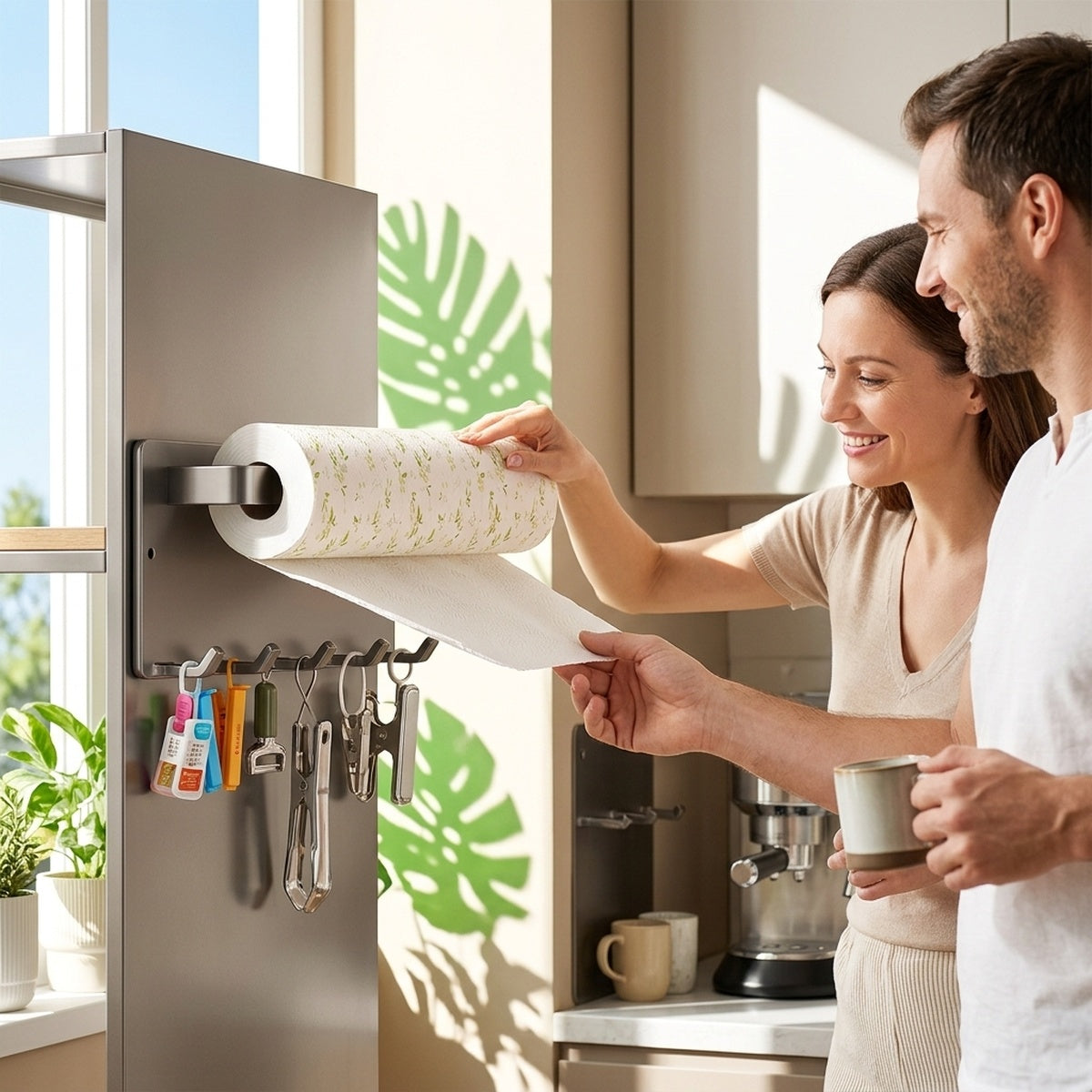 Magnetic Paper Towel Holder for Fridge, No-Drill - view 5