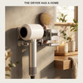 No-Drill Hair Dryer Holder 304 Stainless Steel Bathroom Wall Mount - view 1