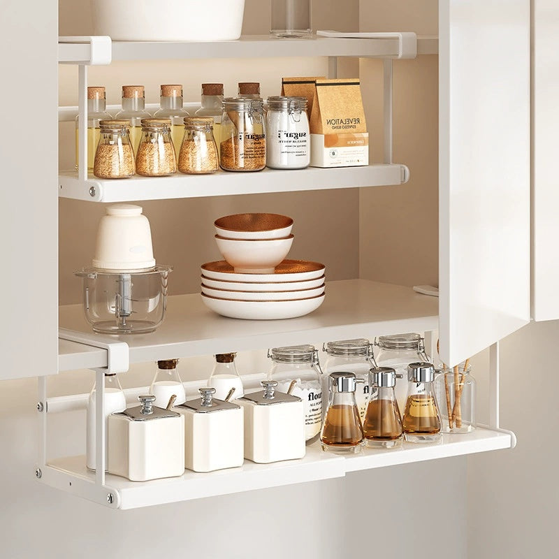 Expandable Under-Cabinet Rack No-Drill Double-Layer