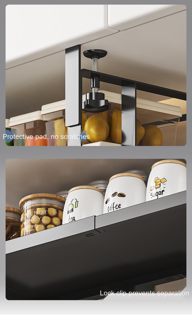 PantryFlex Under Shelf Basket — Hanging Slide-Out Cabinet Storage Bin