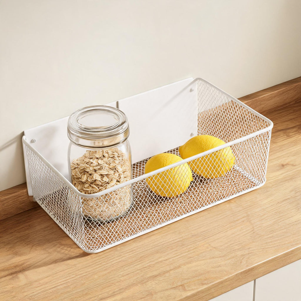 Magnetic Fridge Organizer Basket No-Drill Door Storage